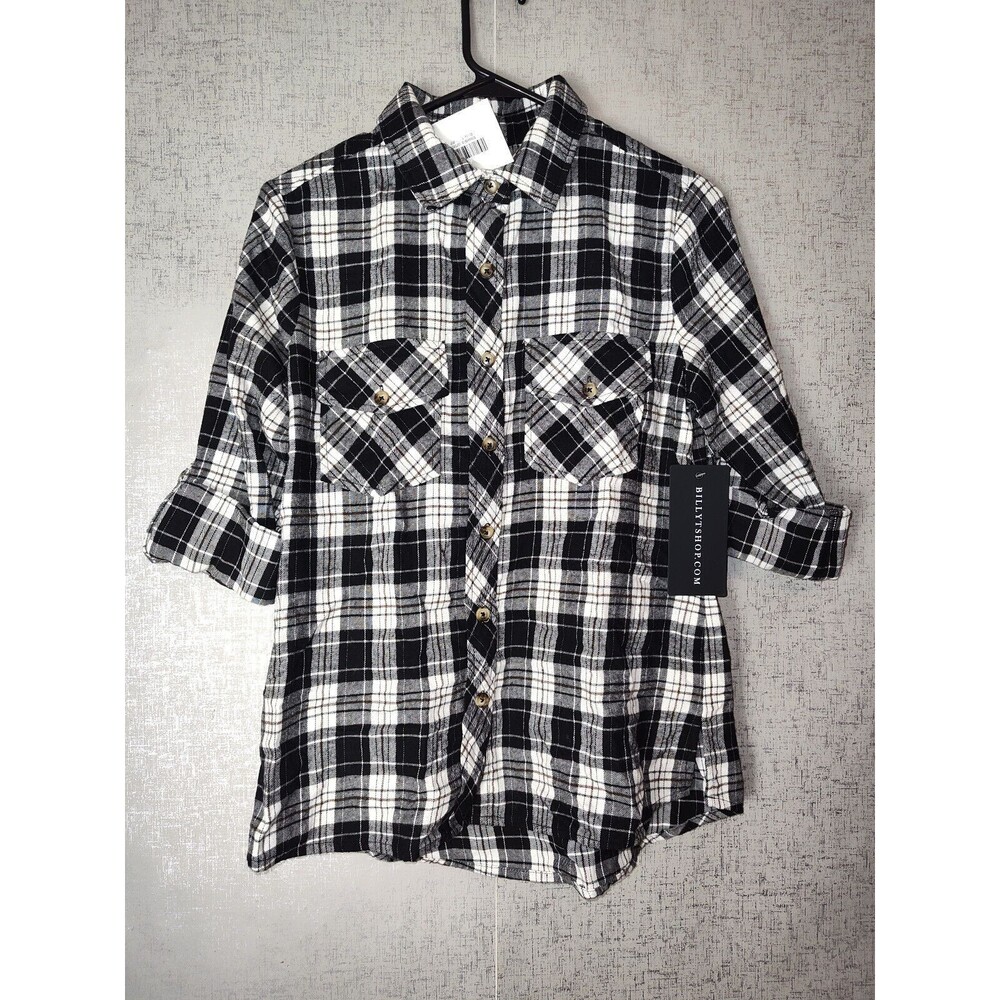 Billy T Liam Plaid Button Down Shirt Sz XSP